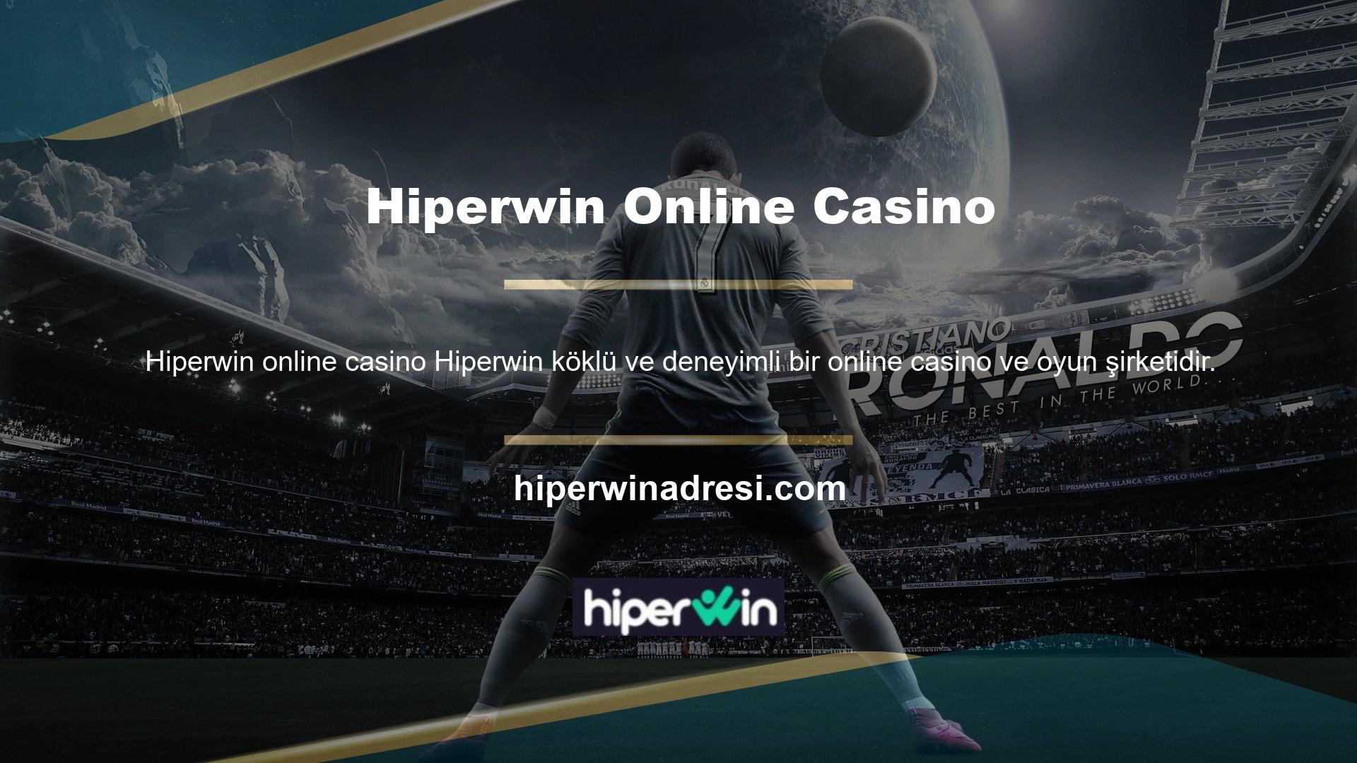 Hiperwin önde gelen casino ve oyun sağlayıcılarından biridir