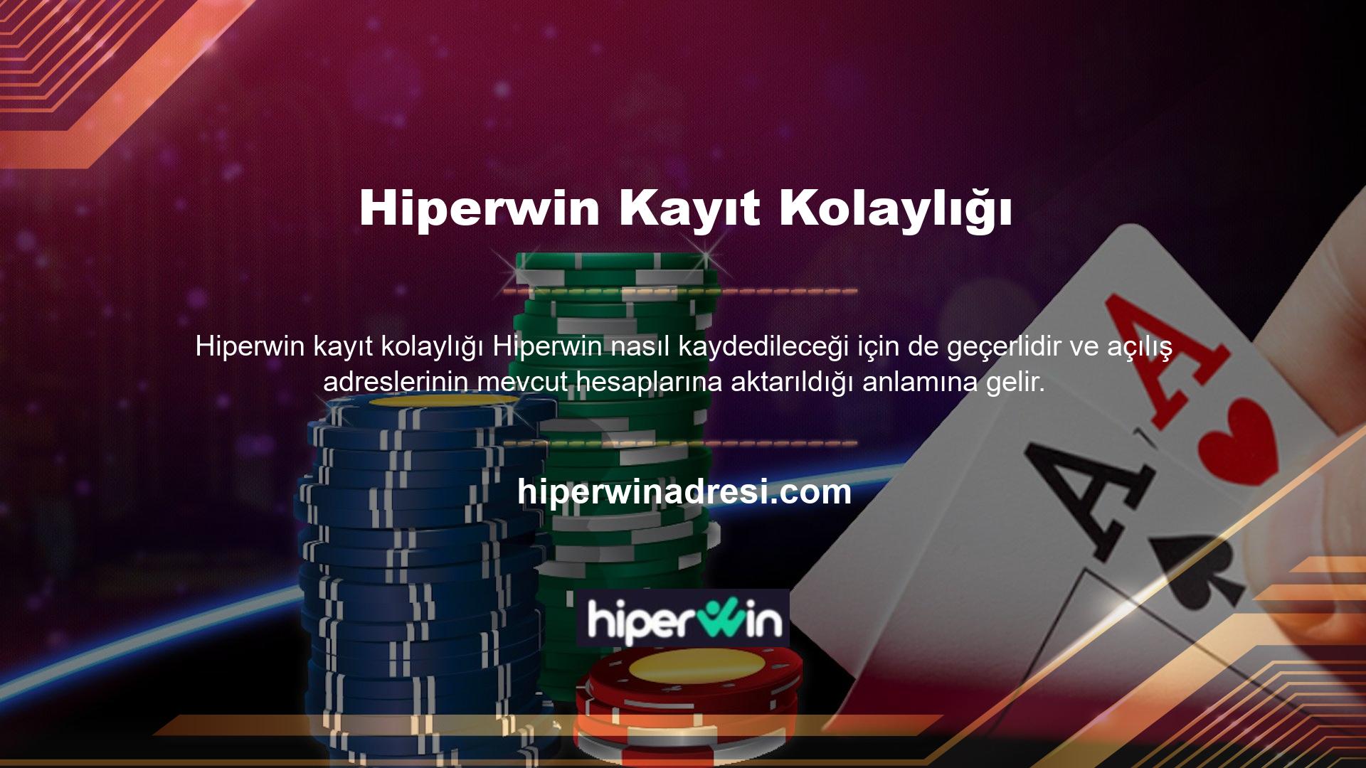 Hiperwin kayıt sürecinin nasıl yapılacağı hakkında bilginiz varsa ve Site tarafından sunulan hizmetlerden yararlanmaya karar verdiyseniz, Hiperwin kayıt süreci olarak bilinen rahat ve güvenli bir süreci tamamlamanız gerekir